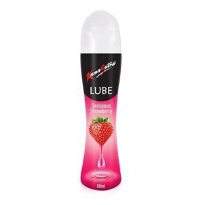 KS Lube Strawberry Personal Lubricant for Men & Women - 50 ml | Water Based Lube | Compatible with Condoms & Toys | Silicon Free Formula | Long Lasting Pleasure