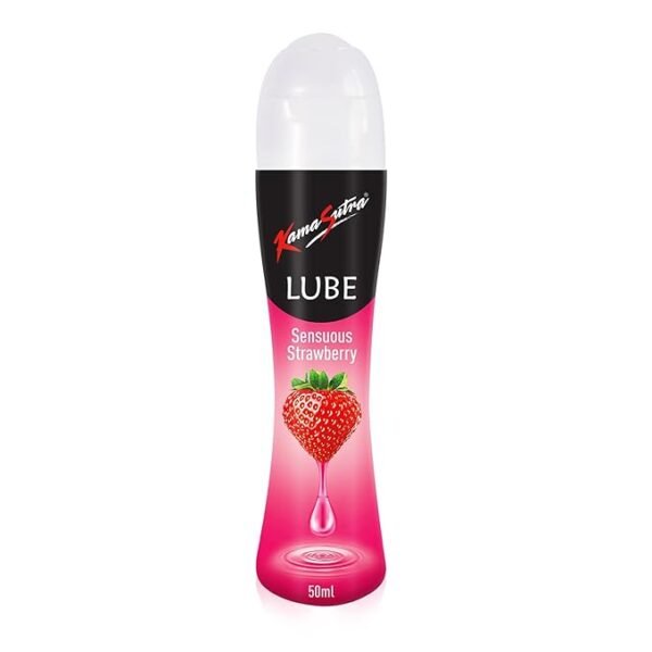 KS Lube Strawberry Personal Lubricant for Men & Women - 50 ml | Water Based Lube | Compatible with Condoms & Toys | Silicon Free Formula | Long Lasting Pleasure