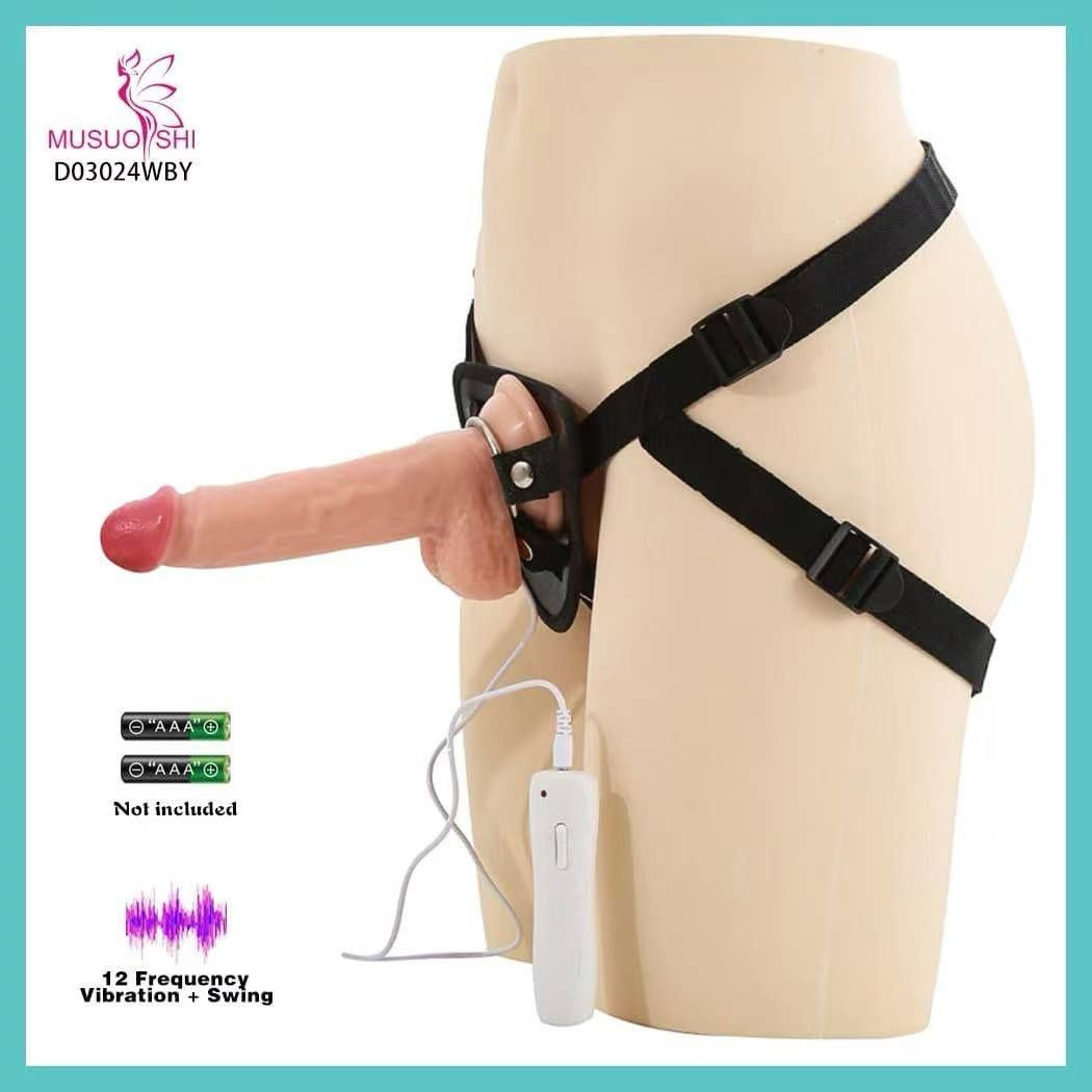 Vibe Real Male PVC Strap-On Harness – Soft Wearable Dildo for Women & Couples