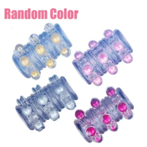 Lock Ring Male Stimulator with Beads – Durable Silicone Delay Ejaculation Scrotum Penis Ring | Sex Toy for Men